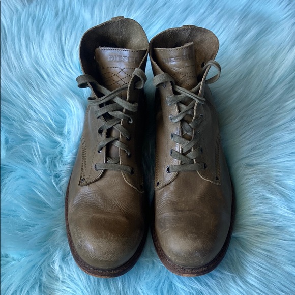 DIESEL MENS LEATHER ANKLE BOOTS SIZE 13 - Picture 1 of 8